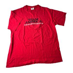 Vintage Team America Tshirt Red Stars Size‎ XL Single Stitch